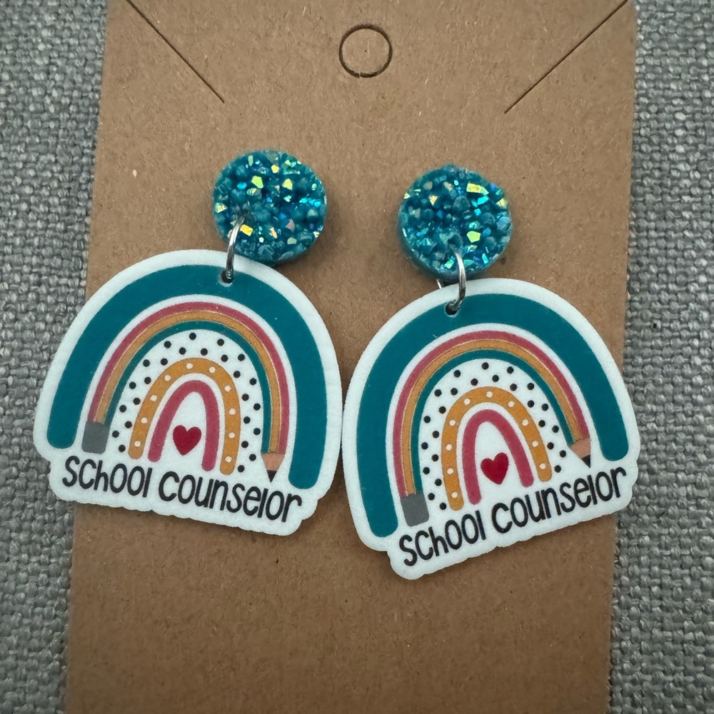School Counselor Rainbow Earrings